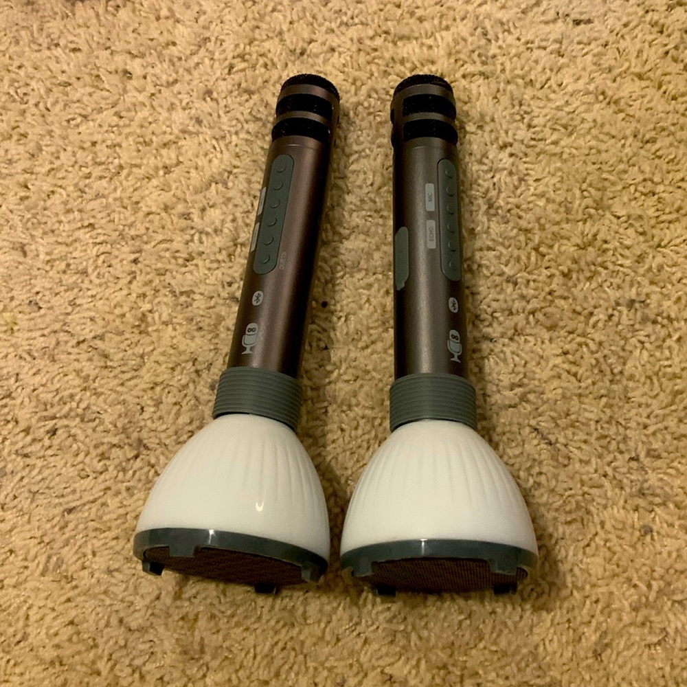 Two Bluetooth microphones
